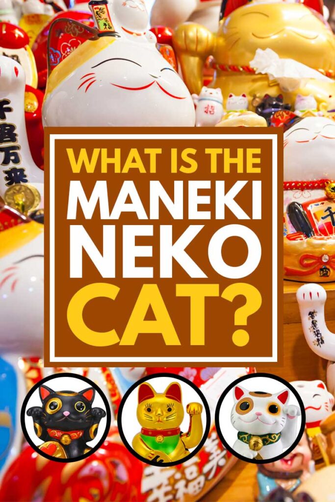 Spray Painted Fengshui Maneki Neko  Lucky Cat for Good Luck Blessing & Wealth 