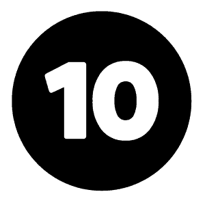 The number 10 for a countdown