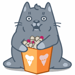 cat eating snacks.gif