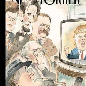 BRILLIANT New Yorker cover entitled (of course) "The Wall"