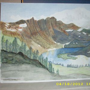 Hidden Lake, Glacier Park, final painting.JPG