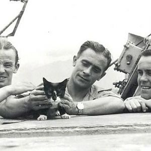 Navy-Cat-with-three-of-the-boat-crew-in-second-wor