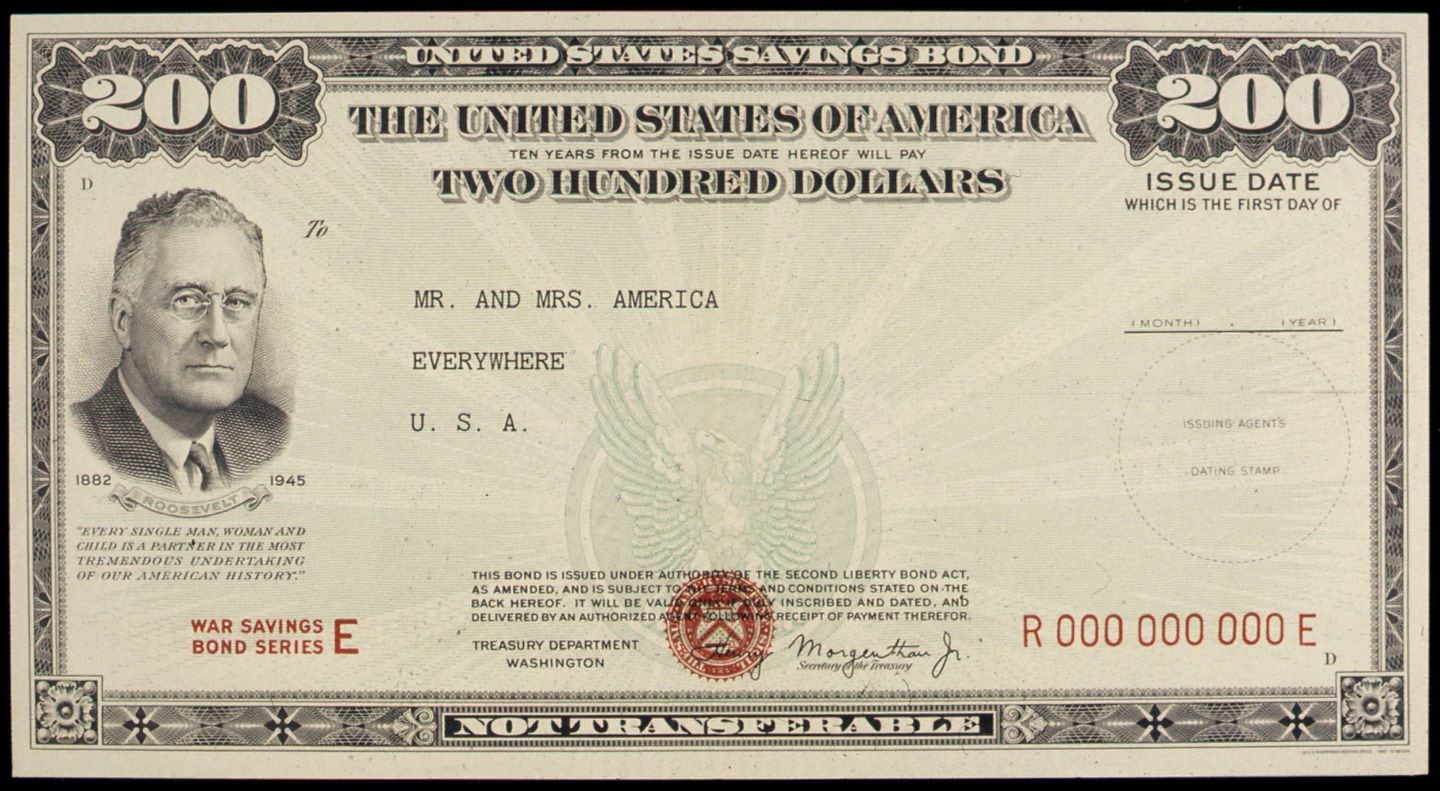 A 1944 savings bond.